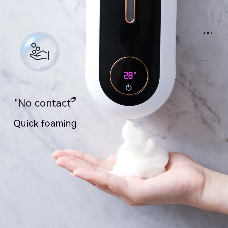 Automatic Wall-mounted Touchless Soap Dispenser pouring foam soap 