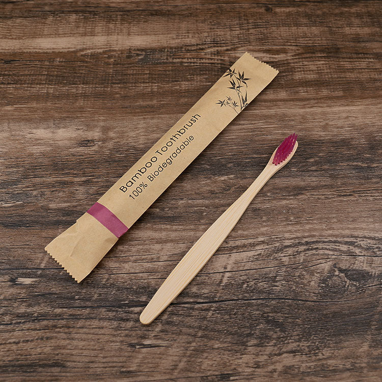 Natural Bamboo Toothbrush | color purple