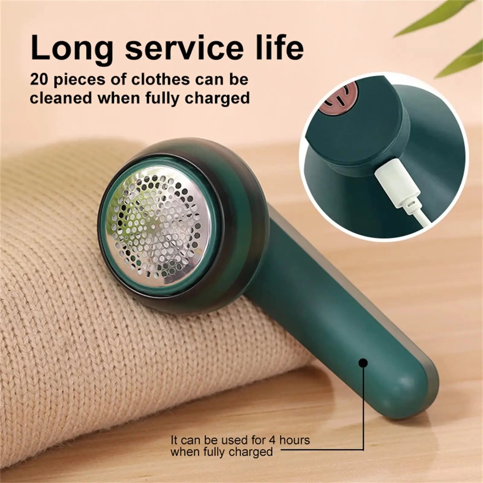 Electric Portable Lint Remover | charging the electric portable lint remover 