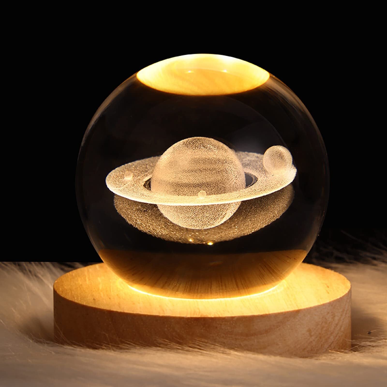 3D Galaxy Crystal Ball Lamp- LED Night Light, Starry Galaxy Decor