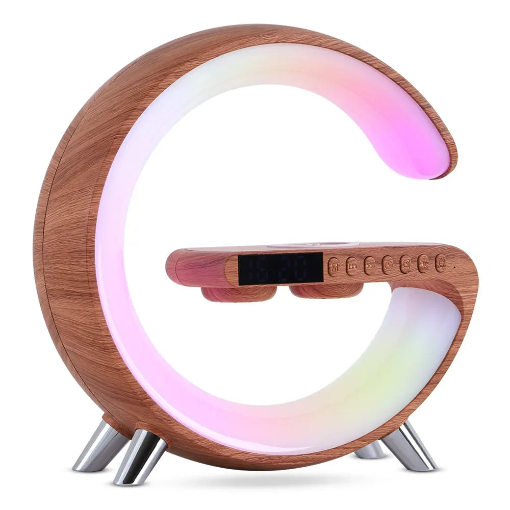 G Shaped LED Lamp Bluetooth Speaker Wireless Charger Atmosphere Lamp Mazallz