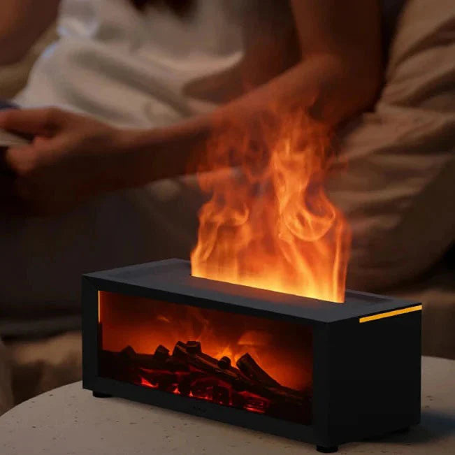 Fireplace Aroma Diffuser – Essential Oil Humidifier with Flame Effect