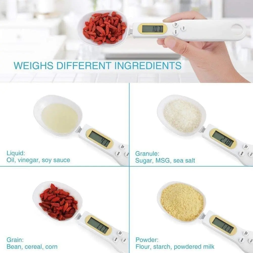 LCD Digital Kitchen Scale Electronic Cooking Food Weight Measuring Spoon Mazallz