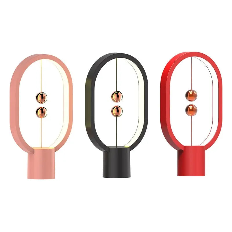 Magnetic LED Light, 3 lamps with color rose, black and red