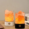 Himalayan Salt Lamp - 2 lamps on the table black & White