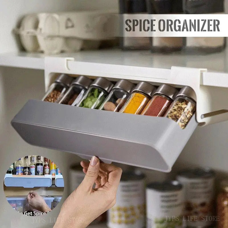 Spice Rack Organizer | spice rack by the cabinet wall 