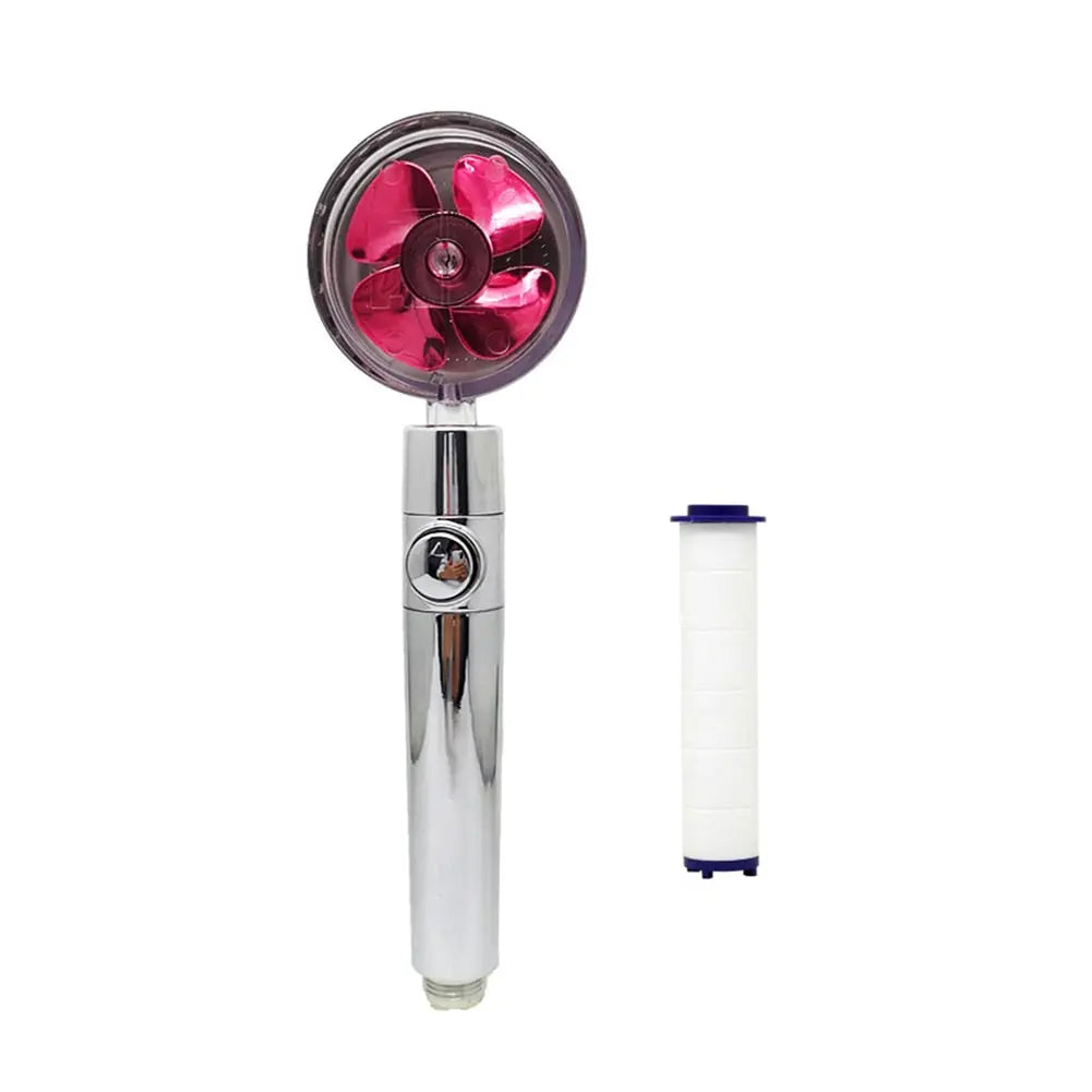 360° Rotating Shower Head, color red shower head with filter