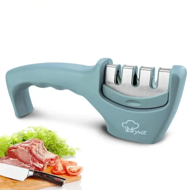 Professional Kitchen Knife Sharpener Mazallz | color cyan blue