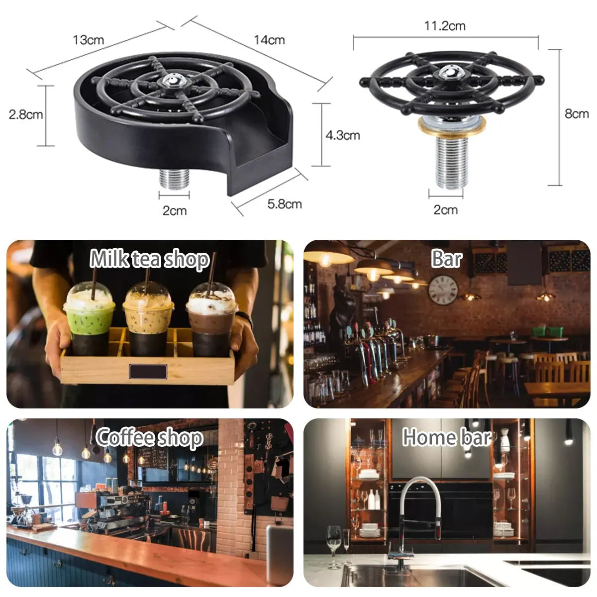 Automatic Cup Washer | size and dimensions of the washer 